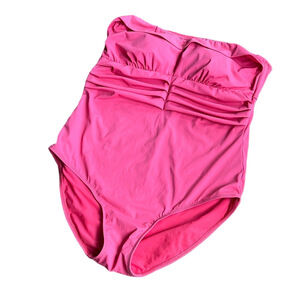 Assets By Spanx Pink One Piece Swimsuit with Ruched Sides